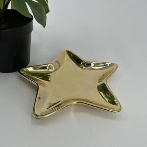 AVON Gold Star Trinket Dish Celestial Whimsigoth Decor Jewelry